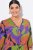 Ulla Popken 841034 Gemustertes Kleid mit 3/4-Ärmeln Dunkelblau - Maxikleider - Große Größen: Lange Maxikleider
