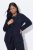 Ulla Popken 841163 Jerseyblazer aus Jacquard Dunkelblau - Blazer - Blazer für Frauen in Großgrößen