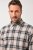 JP1880 Checked Flannel Shirt Long Sleeve Dark Dusty Pink - Herrenhemden - Herrenhemden in großen Größen