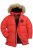 JP1880 Parka Quilted Faux Fur Hood Red - Herren jacken - Herren Jacken in großen Größen