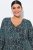 Ulla Popken 841839 Jerseykleid mit Animal-Print und 3/4-Ärmeln Dunkelgrün - Midikleider - Midikleider in großen Größen