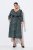 Ulla Popken 841839 Jerseykleid mit Animal-Print und 3/4-Ärmeln Dunkelgrün - Midikleider - Midikleider in großen Größen