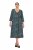 Ulla Popken 841839 Jerseykleid mit Animal-Print und 3/4-Ärmeln Dunkelgrün - Midikleider - Midikleider in großen Größen