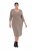 Ulla Popken 841952 Sweatkleid mit V-Ausschnitt Hellbraun - Kleider - Kleider für jede Größe