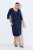 Ulla Popken 841952 Sweatkleid mit V-Ausschnitt Dunkelblau - Kleider - Kleider für jede Größe
