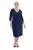 Ulla Popken 841952 Sweatkleid mit V-Ausschnitt Dunkelblau - Kleider - Kleider für jede Größe