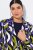 Ulla Popken 842680 Gemusterter Jerseyblazer aus Punto di Roma Dunkelblau - Blazer - Blazer für Frauen in Großgrößen