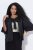Ulla Popken 842712 Kurzer Blazer zum Binden mit Volantärmeln Schwarz - Blazer - Blazer für Frauen in Großgrößen