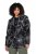 Ulla Popken 842758 Geblümte Fleecejacke mit Kapuze Schwarz - Fleecekleidung - 