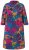 Ulla Popken 843180 Geblümtes Jerseykleid Petrol - Kleider - Kleider für jede Größe