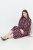 Ulla Popken 843358 Gemustertes Sweatkleid Pflaume - Sweatkleider - 