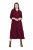 Ulla Popken 843383 Cordkleid mit 3/4-Ärmeln Weinrot - Maxikleider - Große Größen: Lange Maxikleider