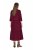 Ulla Popken 843383 Cordkleid mit 3/4-Ärmeln Weinrot - Maxikleider - Große Größen: Lange Maxikleider