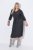 Ulla Popken 843595 Wickelkleid mit 3/4-Ärmeln Grau meliert - Midikleider - Midikleider in großen Größen