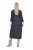 Ulla Popken 843595 Wickelkleid mit 3/4-Ärmeln Grau meliert - Midikleider - Midikleider in großen Größen