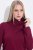 Ulla Popken 843627 Langärmliges Strickkleid mit Rollkragen Weinrot - Midikleider - Midikleider in großen Größen
