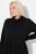 Ulla Popken 844233 Langärmliges Strickkleid Schwarz - Strickkleider - 