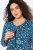 Ulla Popken 844722 Gemustertes Sweatkleid Petrol - Sweatkleider - 