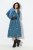 Ulla Popken 844722 Gemustertes Sweatkleid Petrol - Sweatkleider - 