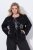Ulla Popken 844839 Kurze Jacke mit Schneeflocken-Stickerei Dunkelblau - Jacken - Große Jacken für Damen