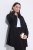 Ulla Popken 845026 Hemdjacke mit Zebrastruktur Schwarz - Jacken - Große Jacken für Damen
