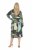 Ulla Popken 845122 Gemustertes Midikleid mit Taschen Türkis - Midikleider - Midikleider in großen Größen