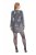 Ulla Popken 845145 Paillettenkleid mit V-Ausschnitt Silber - Abendkleider - Abendkleider für Damen in großen Größen