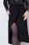 Ulla Popken 845151 Gestreiftes Kleid mit V-Ausschnitt Schwarz - Abendkleider - Abendkleider für Damen in großen Größen