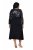 Ulla Popken 845151 Gestreiftes Kleid mit V-Ausschnitt Schwarz - Abendkleider - Abendkleider für Damen in großen Größen