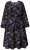 Ulla Popken 845287 Gemustertes Midikleid Schwarz - Midikleider - Midikleider in großen Größen