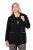 Ulla Popken 845336 Oversize-Stretchblazer mit zwei Knöpfen Schwarz - Blazer - Blazer für Frauen in Großgrößen