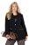 Ulla Popken 845336 Oversize-Stretchblazer mit zwei Knöpfen Schwarz - Blazer - Blazer für Frauen in Großgrößen
