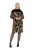 Ulla Popken 845378 Strickkleid mit Animal-Print Beige - Abendkleider - Abendkleider für Damen in großen Größen