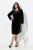 Ulla Popken 845573 Langärmliges Samtkleid Schwarz - Abendkleider - Abendkleider für Damen in großen Größen