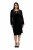 Ulla Popken 845573 Langärmliges Samtkleid Schwarz - Abendkleider - Abendkleider für Damen in großen Größen