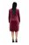 Ulla Popken 845573 Langärmliges Samtkleid Weinrot - Abendkleider - Abendkleider für Damen in großen Größen
