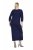 Ulla Popken 845705 Jerseykleid Dunkelblau - Midikleider - Midikleider in großen Größen