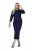 Ulla Popken 845705 Jerseykleid Dunkelblau - Midikleider - Midikleider in großen Größen