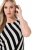 Ulla Popken 845784 Gestreiftes Strickkleid Schwarz - Sommerkleider - Große Größen: Leichte Sommerkleider