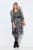 Ulla Popken 845825 Geblümtes Midikleid mit 3/4-Ärmeln Schwarz - Midikleider - Midikleider in großen Größen