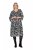 Ulla Popken 845825 Geblümtes Midikleid mit 3/4-Ärmeln Schwarz - Midikleider - Midikleider in großen Größen
