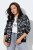 Ulla Popken 845841 Geblümte Wendejacke mit College-Kragen Schwarz - Jacken - Große Jacken für Damen