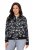 Ulla Popken 845841 Geblümte Wendejacke mit College-Kragen Schwarz - Jacken - Große Jacken für Damen