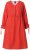 Ulla Popken 845863 Gestreiftes Midikleid mit Bindegürtel Koralle - Midikleider - Midikleider in großen Größen