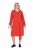 Ulla Popken 845863 Gestreiftes Midikleid mit Bindegürtel Koralle - Midikleider - Midikleider in großen Größen