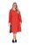 Ulla Popken 845863 Gestreiftes Midikleid mit Bindegürtel Koralle - Midikleider - Midikleider in großen Größen