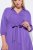 Ulla Popken 846373 Sweatkleid in A-Linie mit 3/4-Ärmeln Flieder - Kleider - Kleider für jede Größe