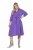 Ulla Popken 846373 Sweatkleid in A-Linie mit 3/4-Ärmeln Flieder - Kleider - Kleider für jede Größe