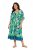 Ulla Popken 846493 Gemustertes Kleid Petrol - Kaftane - 