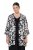 Ulla Popken 847060 Offene Jacke aus Ausbrenner-Chiffon Schwarz - Jacken - Große Jacken für Damen